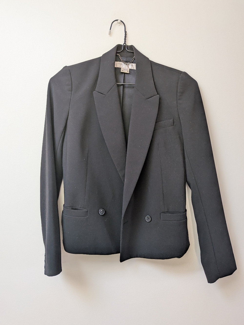 Black double breasted blazer xs